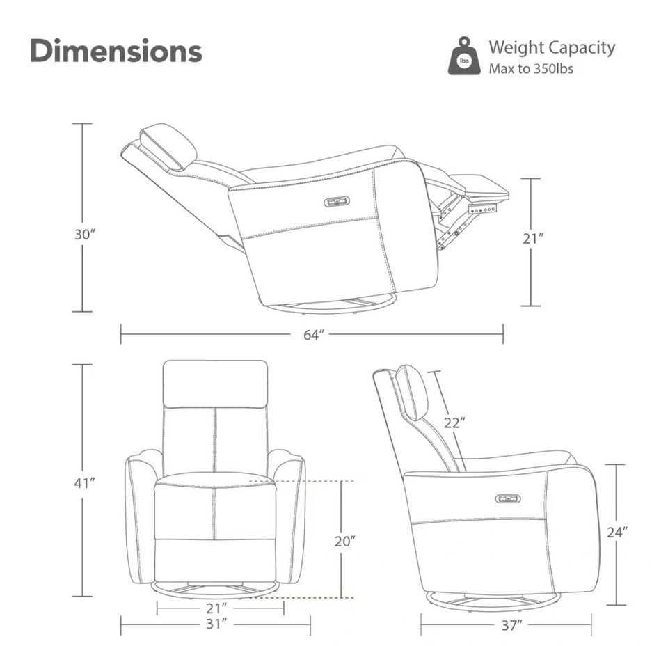 Swivel Power Glider Recliner (Wayfair) - photo 5