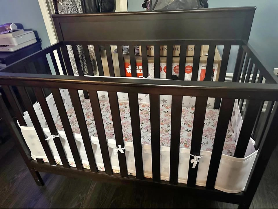Storkcraft convertible baby crib and dual sided crib mattress