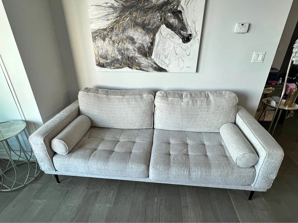 Chenille Cream Sofa