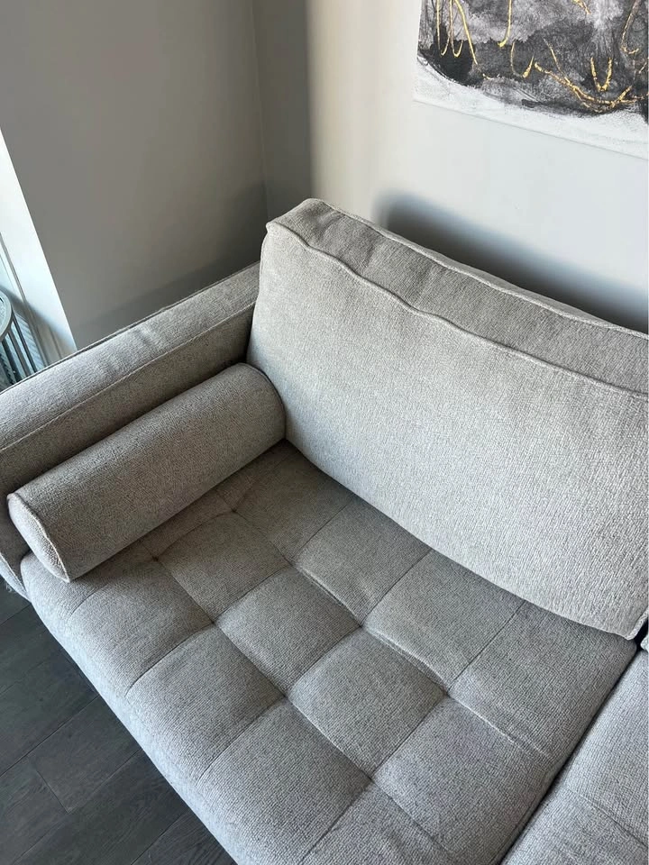Chenille Cream Sofa - photo 3