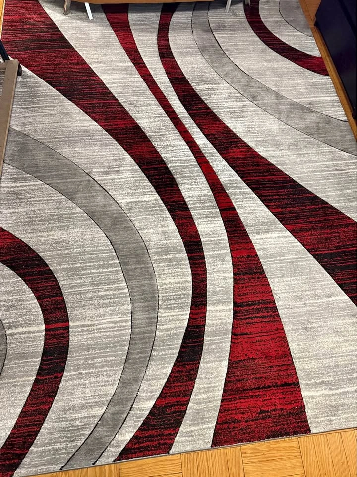 Moving Sale - Modern Abstract Area Rug 79x114 inches