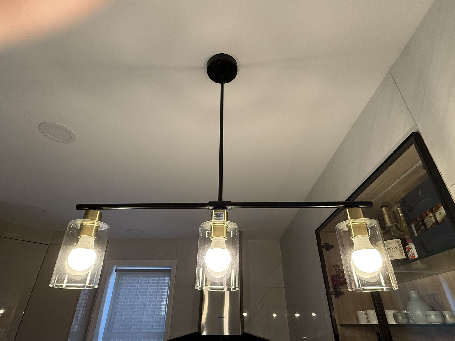 Used - Kitchen Island Lighting, 3 Lights Linear Chandelier - photo 4