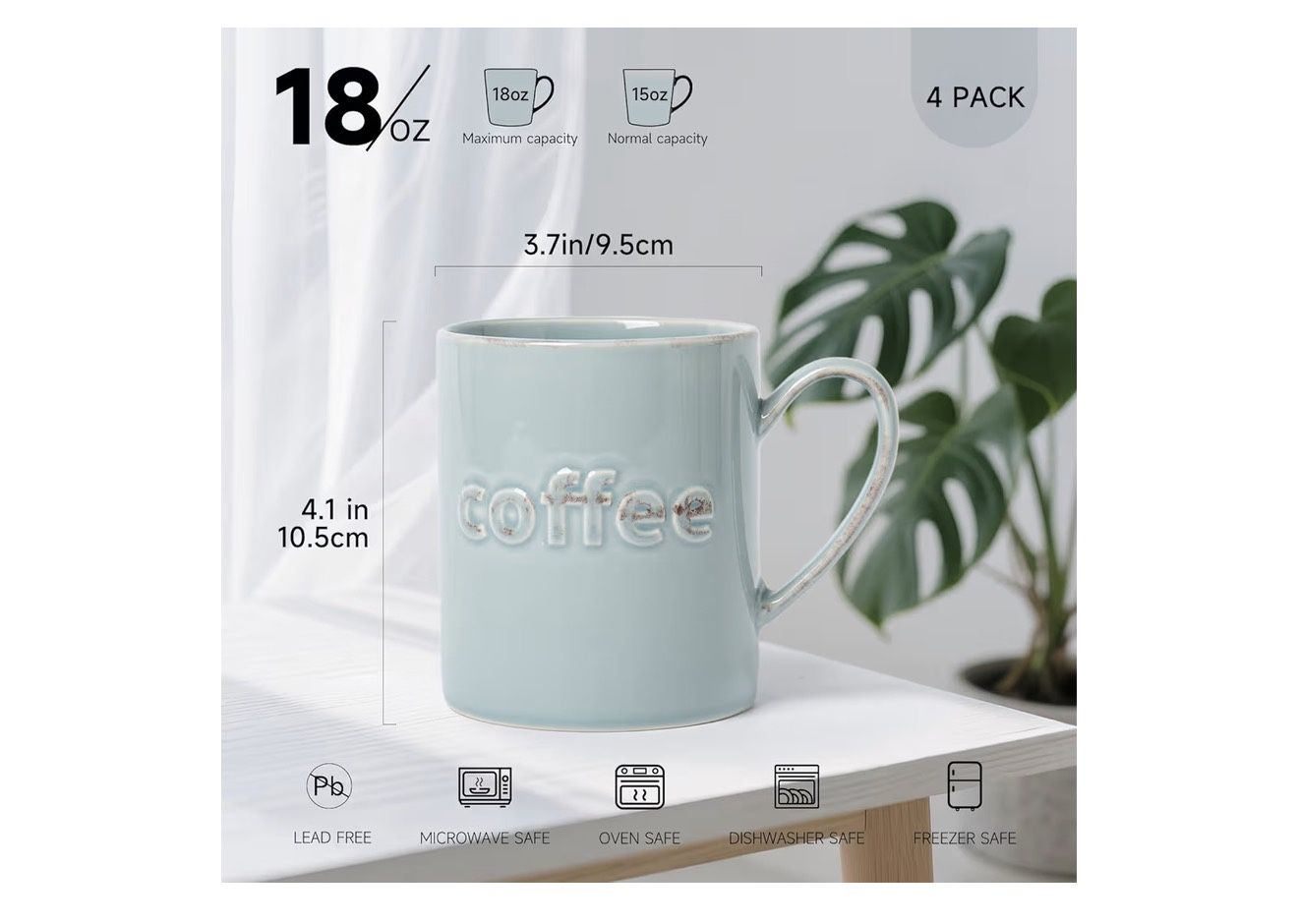 New Large Coffee Mugs Set of 4 - photo 2