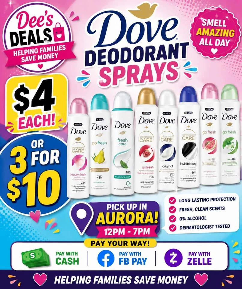 Dove deodorant sprays ONLY $4 or 3 for $10 - photo 2