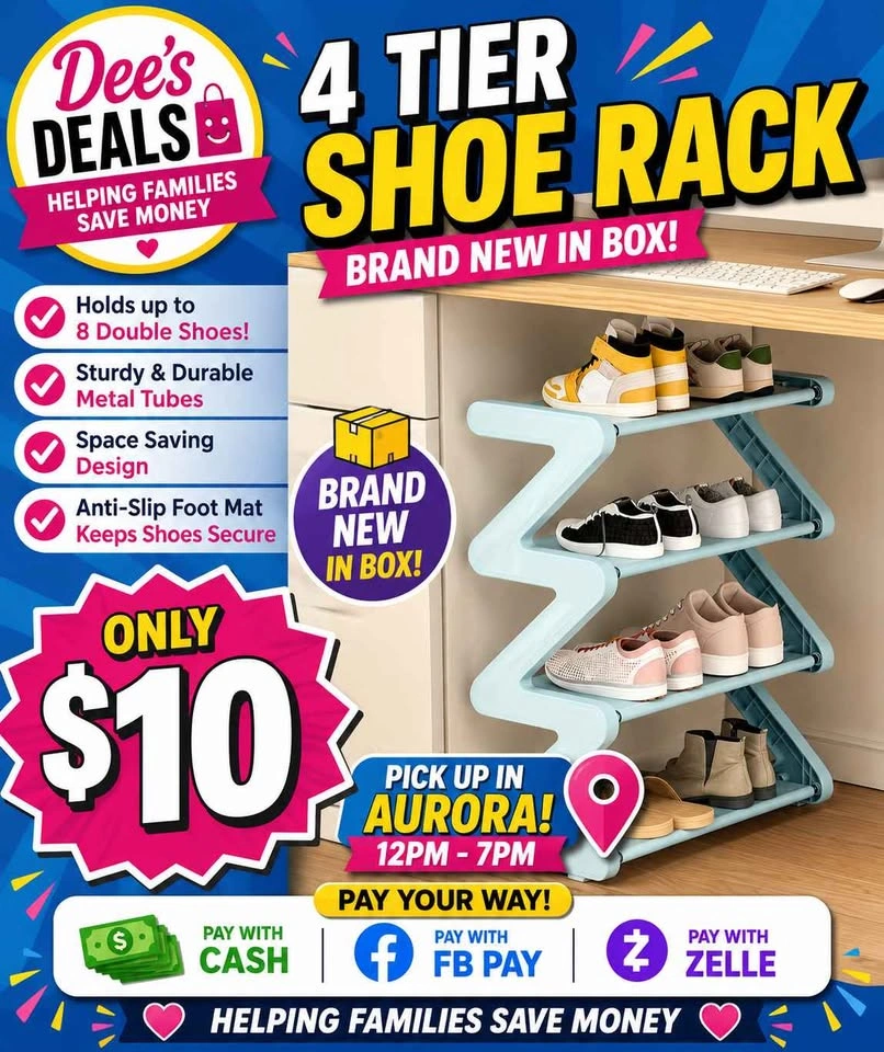 4 level shoe rack BRAND NEW IN BOX ONLY $10 - photo 2