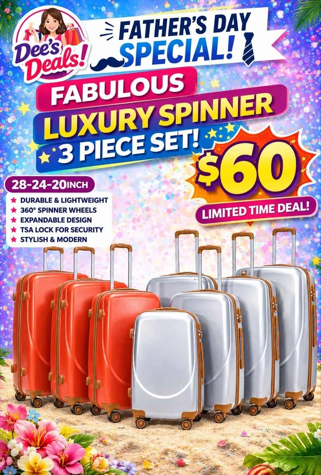 3 Piece Spinner luggage set ONLY $60 - photo 2