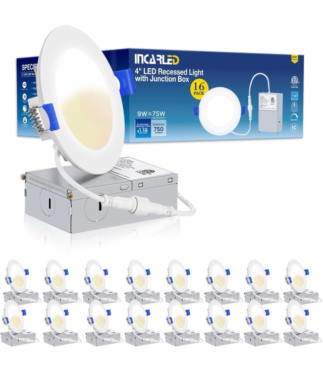 BRAND NEW - 4” LED Dimmable Recessed Ceiling Lights w/ boxes