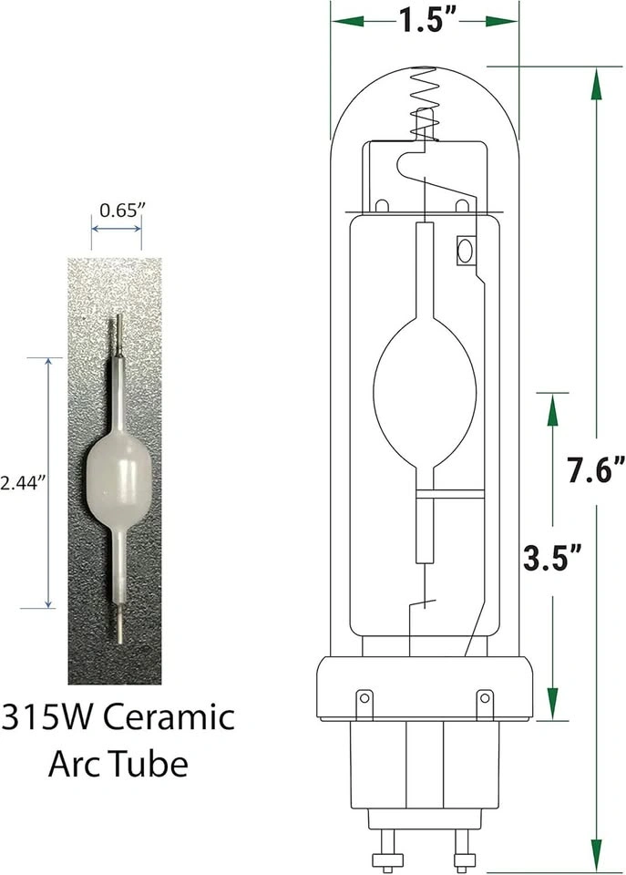 Ceramic Metal Halide Light Bulb Lamp. CMH 315W 4000K!! - photo 4