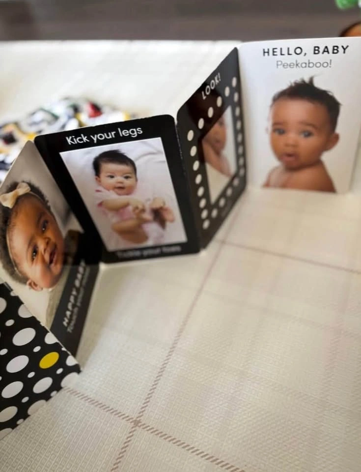 Baby Visual Stimulation Toys Books Cards Black White High Contra - photo 4