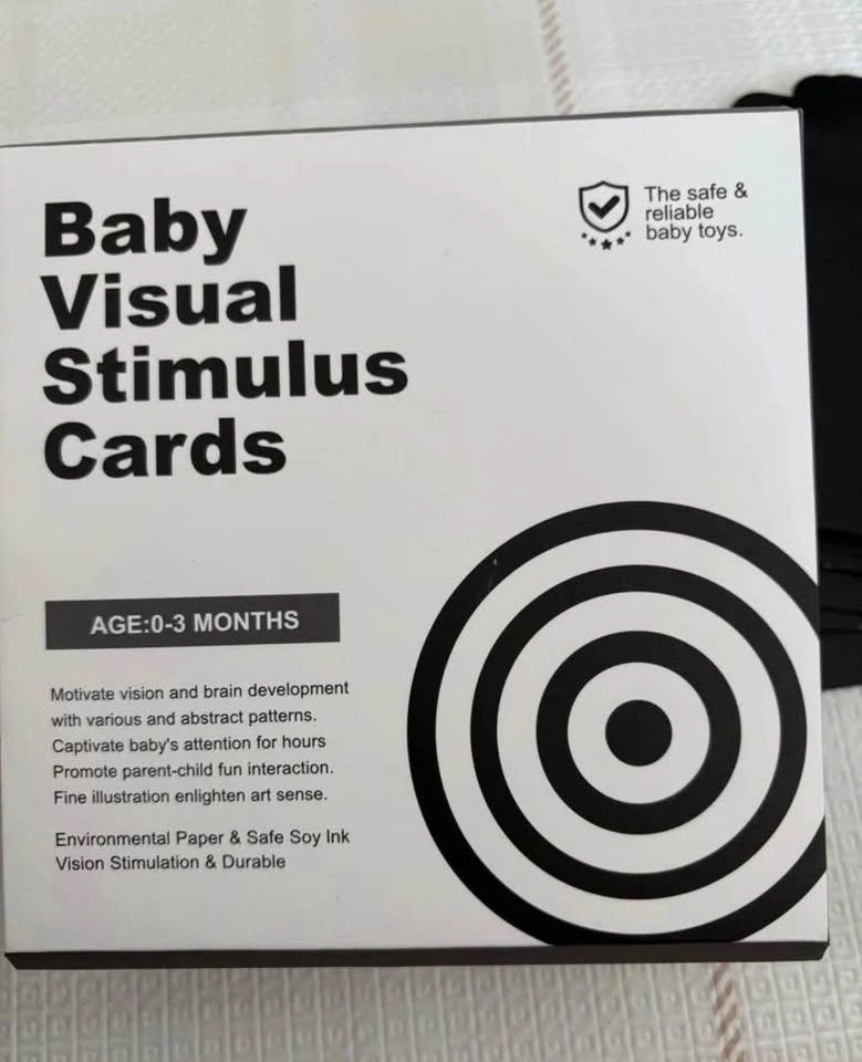 Baby Visual Stimulation Toys Books Cards Black White High Contra - photo 5