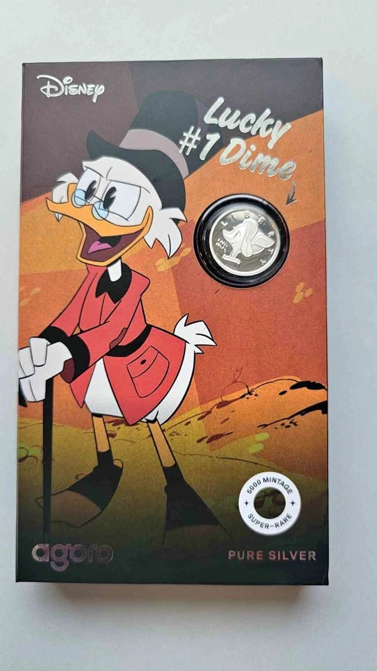 2026 Agoro 3 Gram Silver Proof Coin Scrooge McDuck - Lucky #1 Di