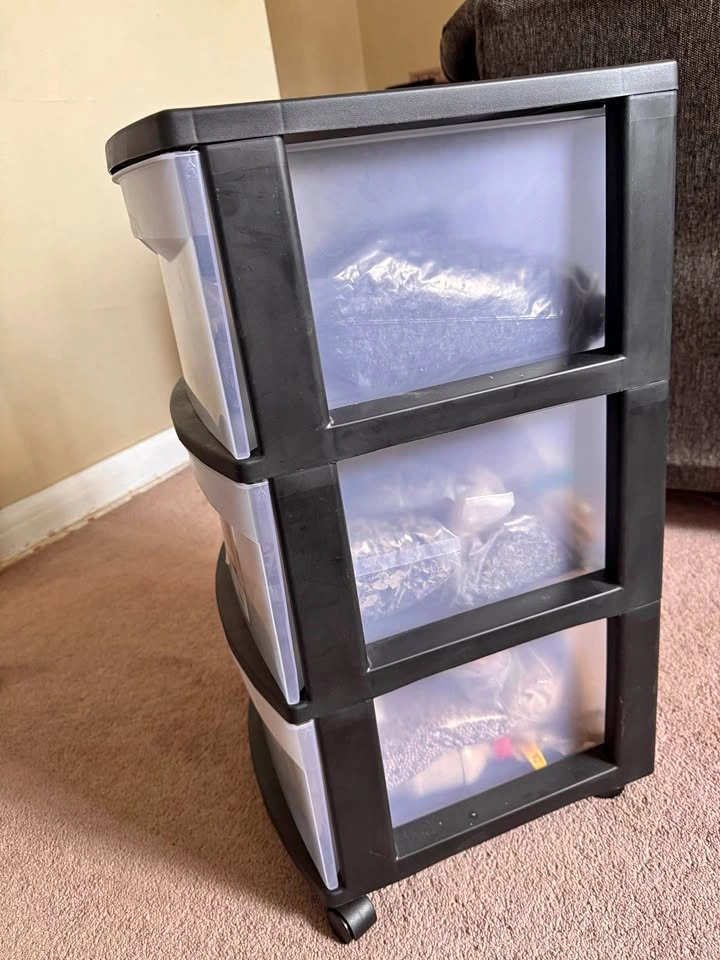 Plastic Sterilite 3 Drawer Cart