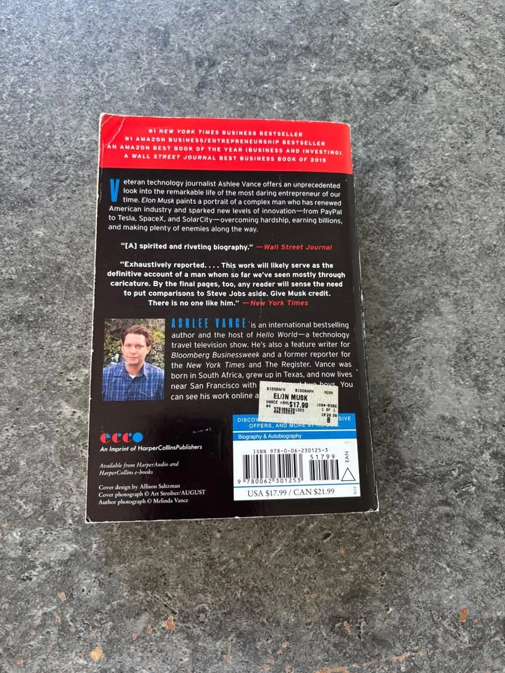 Elon Musk Biography Book by Ashlee Vance - photo 2
