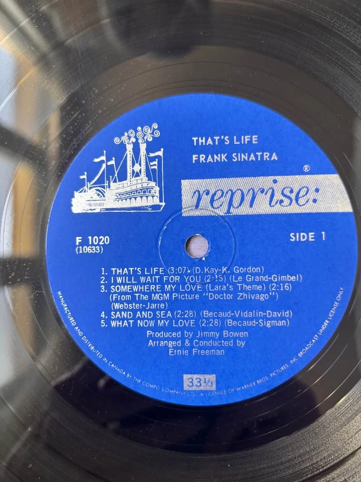 Frank Sinatra “That’s Life” LP Vinyl Record – Canadian Mono - photo 5