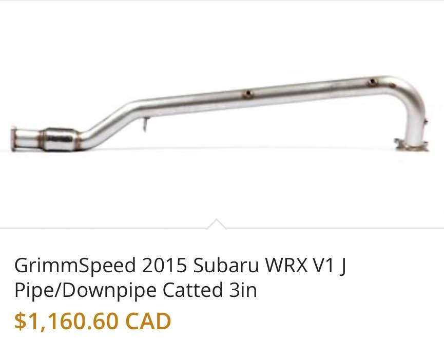 Grimmspeed WRX Catted Downpipe / J-Pipe FA20 - photo 3