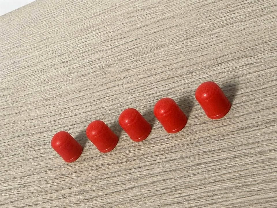 Red Plastic Valve Stem Caps – Clean OEM+ Look