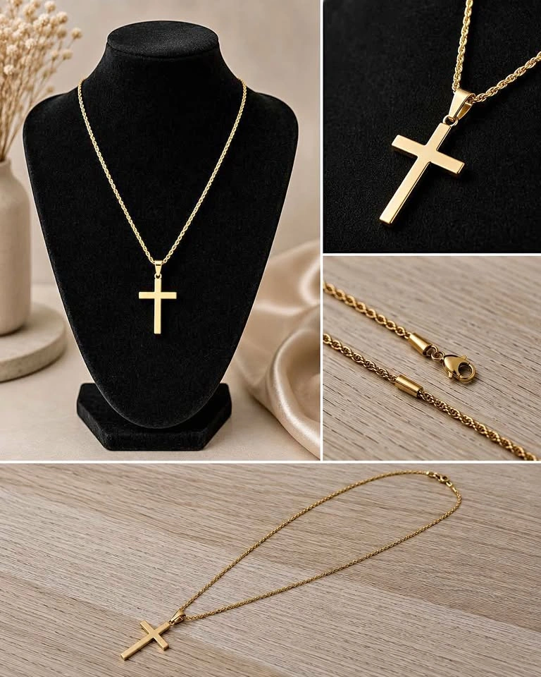 Minimalist Gold Cross Necklace