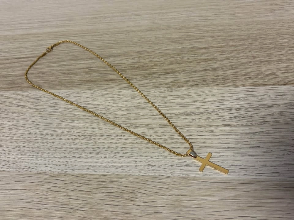 Minimalist Gold Cross Necklace - photo 3