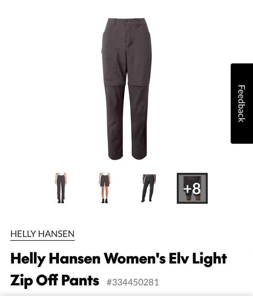 Helly Hansen Women’s Elv Light Zip Off Tur Pants Large - photo 5