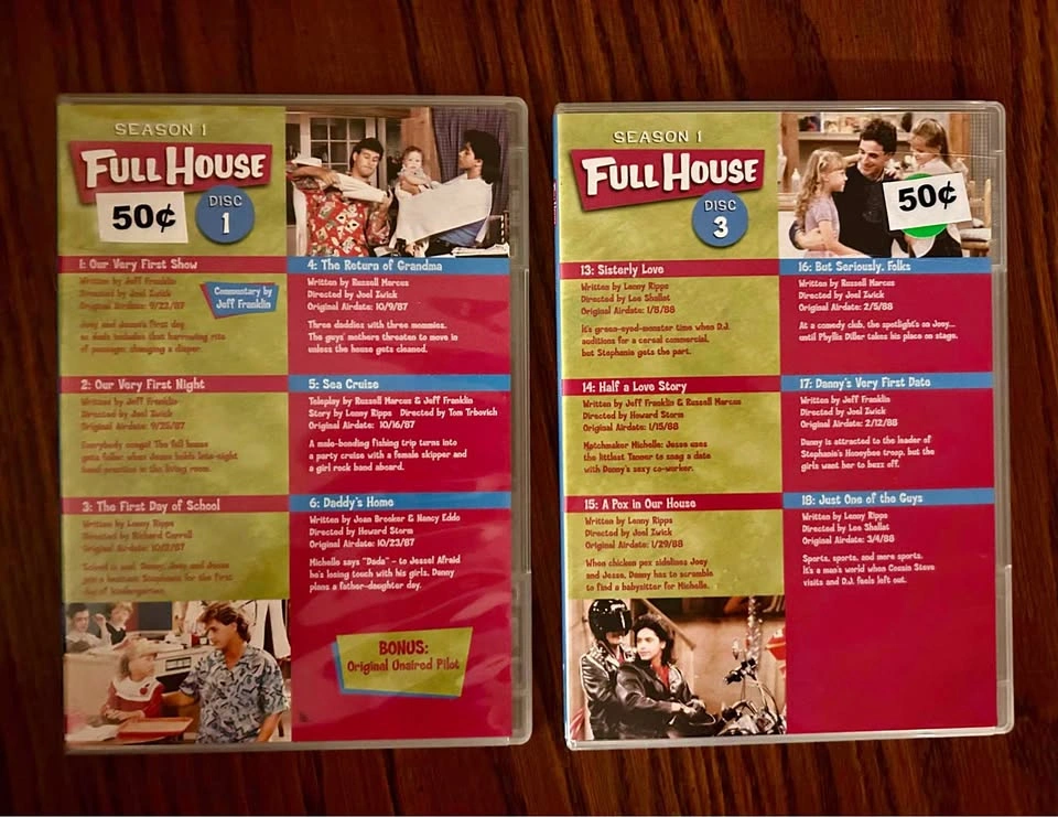 Full House DVD Discs Seasons 1, 2, 3