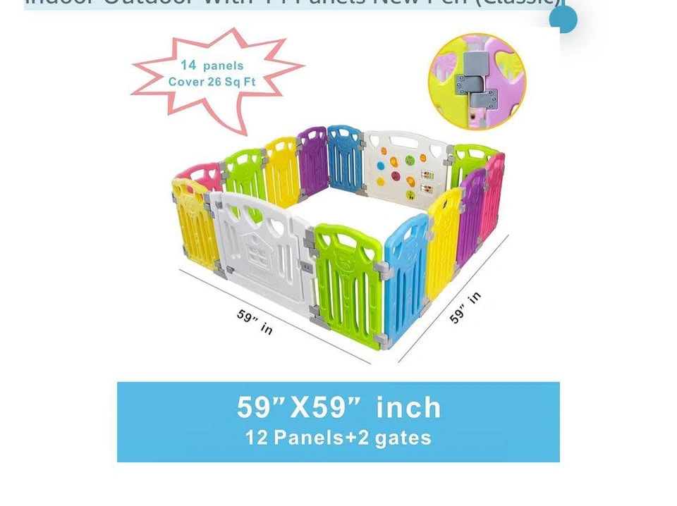 Baby Playpen Activity Centre – 14 Panel Safety Play Yard - photo 4