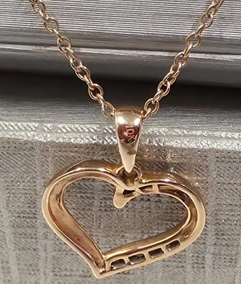 PEOPLES Diamond Accent Heart Necklace/10K Rose Gold - photo 4