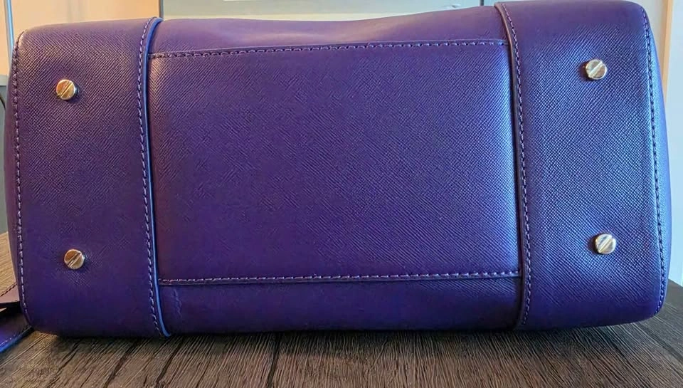 TORY BURCH Robinson Middy Satchel Purse/Electric Purple - photo 3
