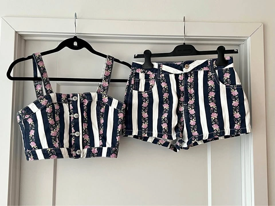 F21 Floral Denim Sets