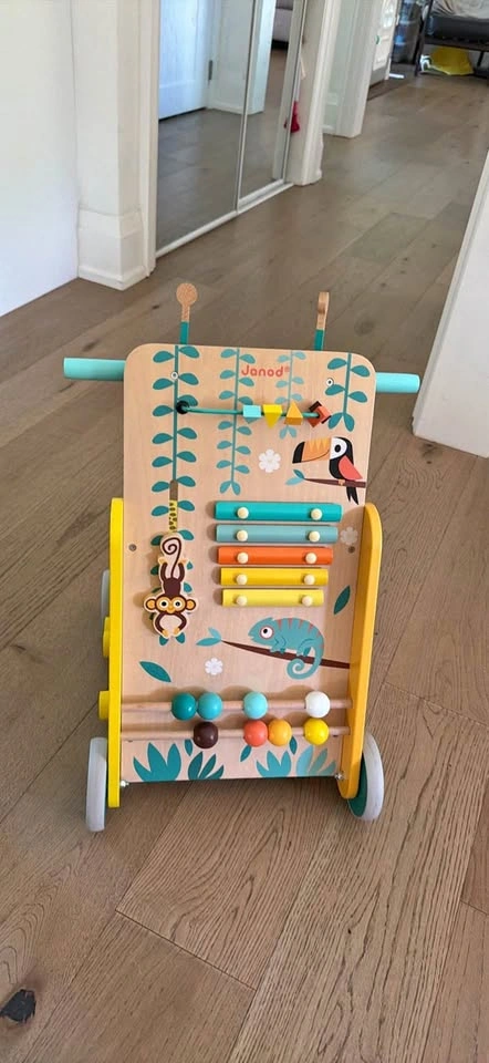 Janod wooden baby push walker
