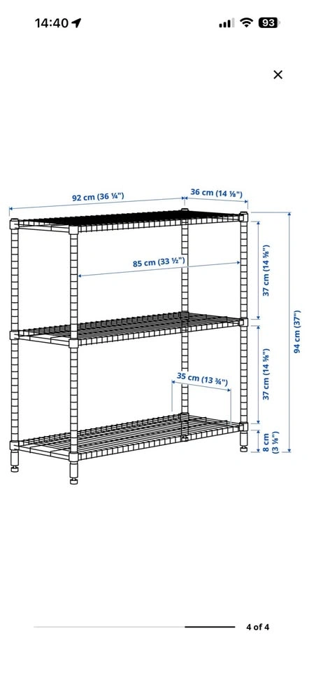 Steel shelf unit galvanized - photo 2