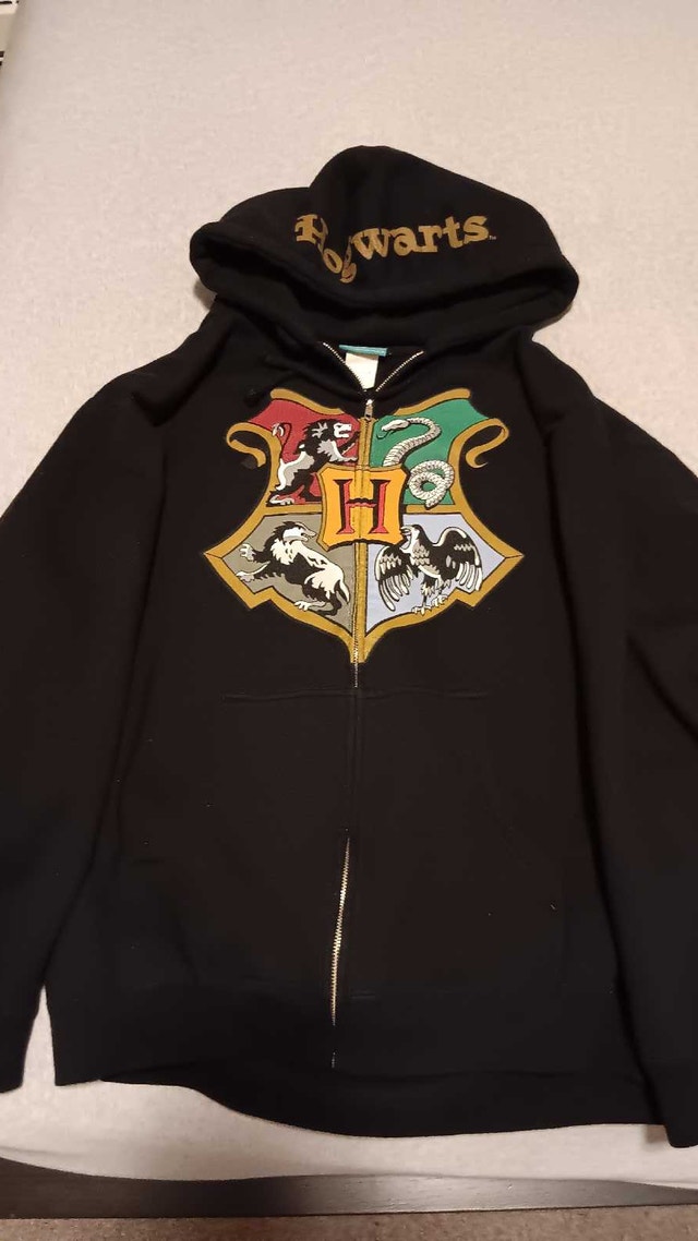 Harry Potter Hogwarts Full Zippered Hoodie - Adult Large