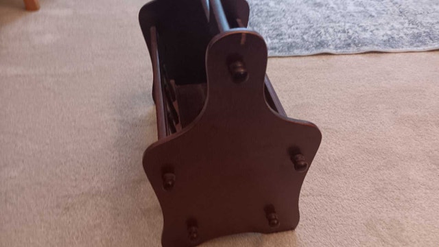 Vintage Solid Wood Magazine Rack - photo 2