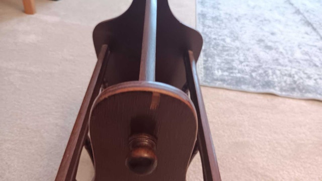 Vintage Solid Wood Magazine Rack - photo 5