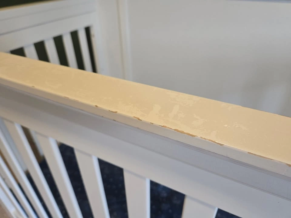 Full crib setup (crib, bed side conversion, mattress, sheets) - photo 4