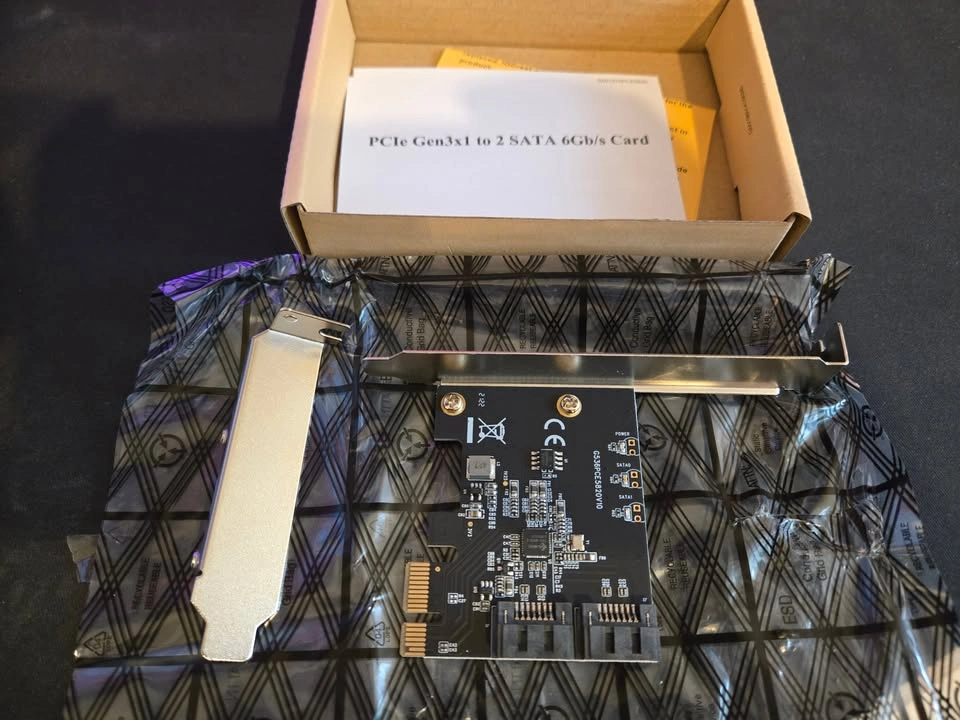 SATA Card (2 ports, PCI-E) (compatible with unraid, truenas, etc - photo 2