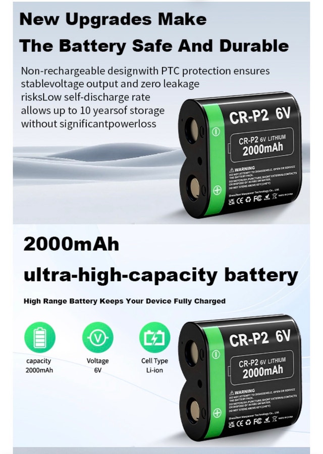 CR-P2 Battery - photo 2