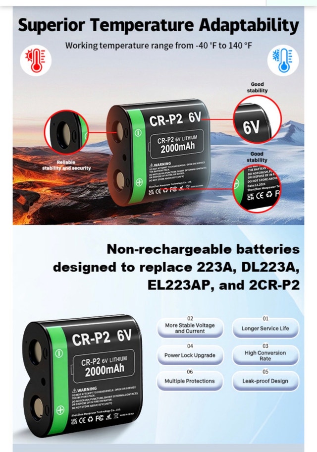 CR-P2 Battery - photo 3