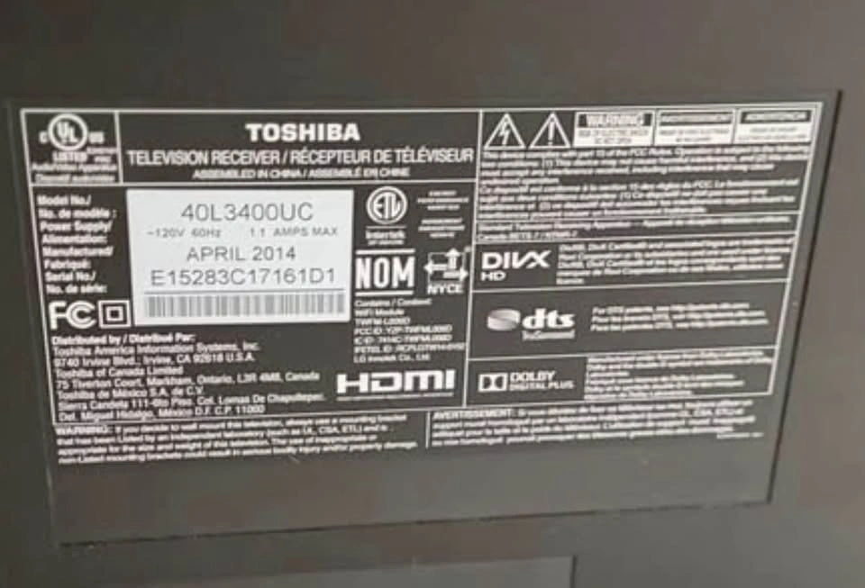 Toshiba 40L3400UC LED TV - photo 3