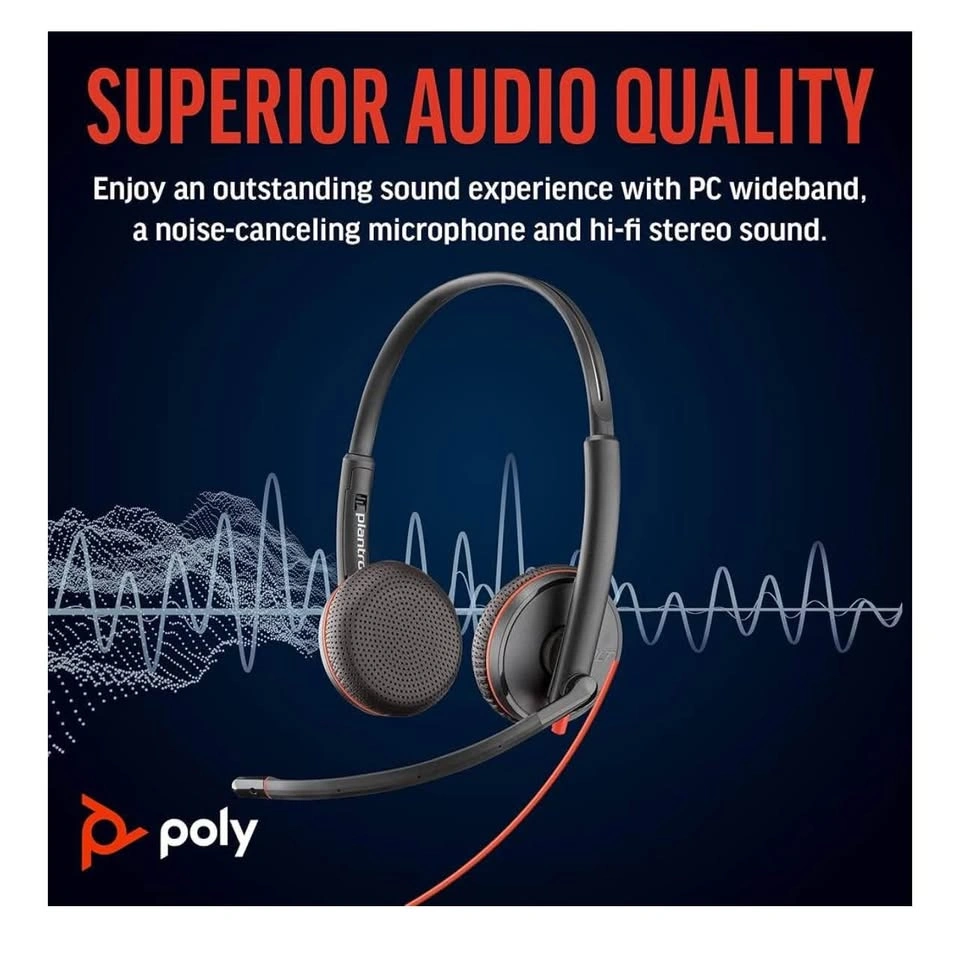 Poly Blackwire 3225 Wired Headset (Plantronics) - Noise-Cancelin - photo 4