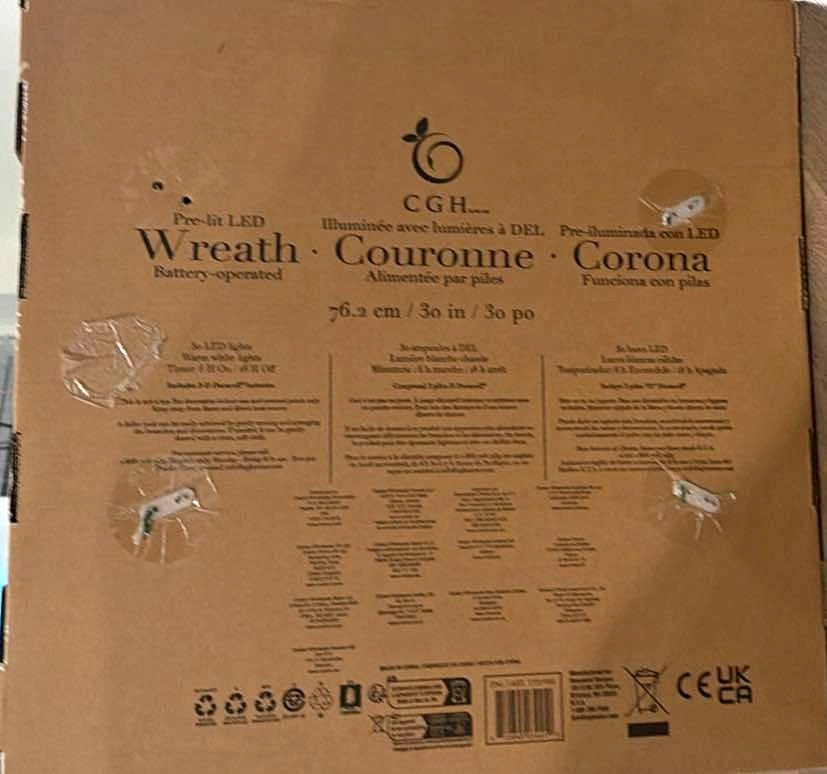 Pre-Lit 50 LED Light - Wreath - Quick Sale