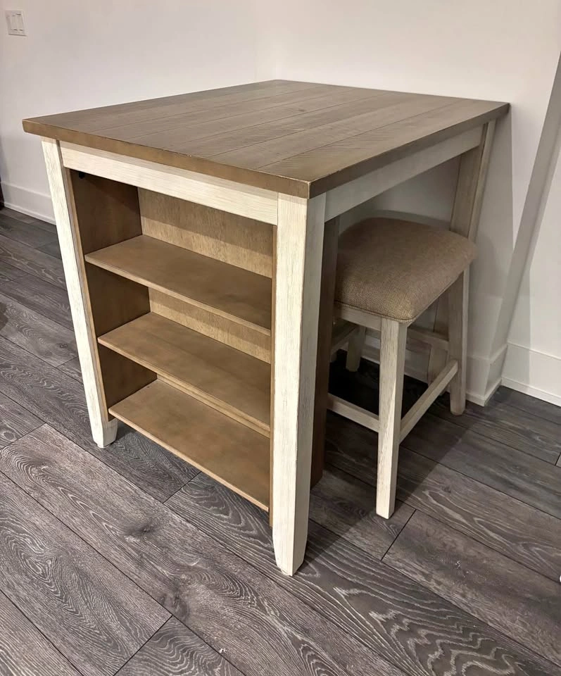 Counter height dining set with 2 stools