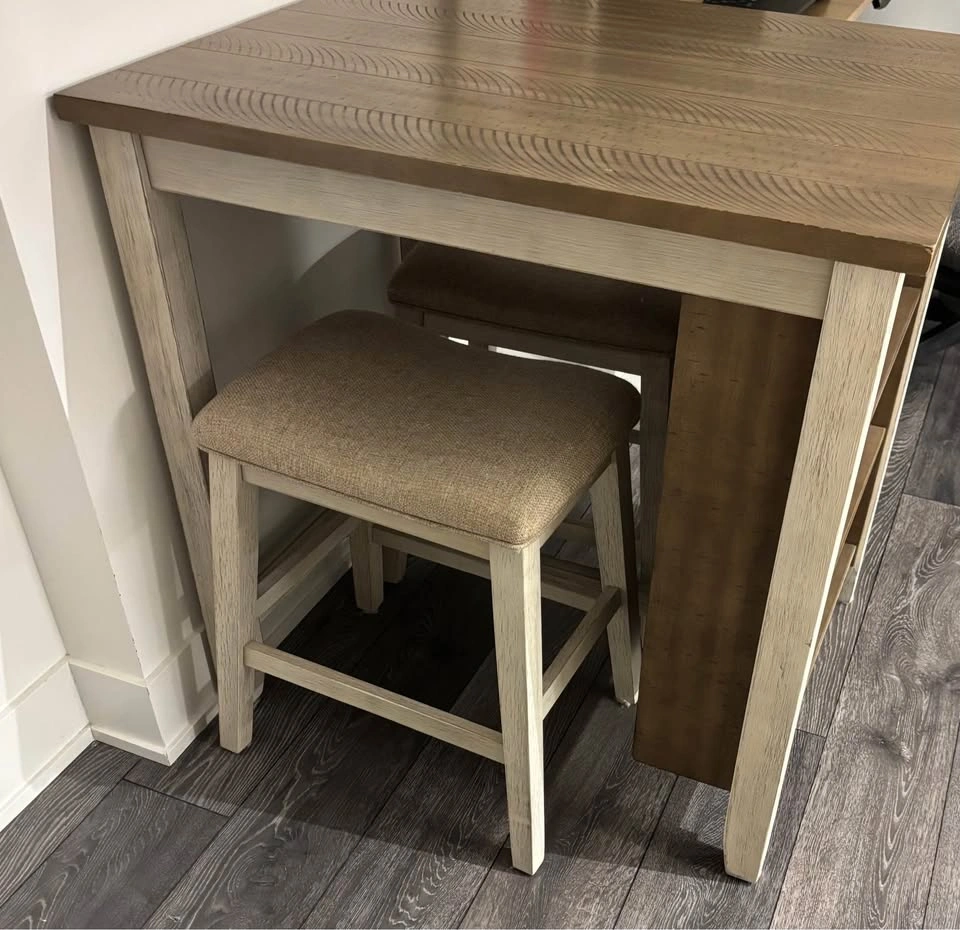 Counter height dining set with 2 stools - photo 4