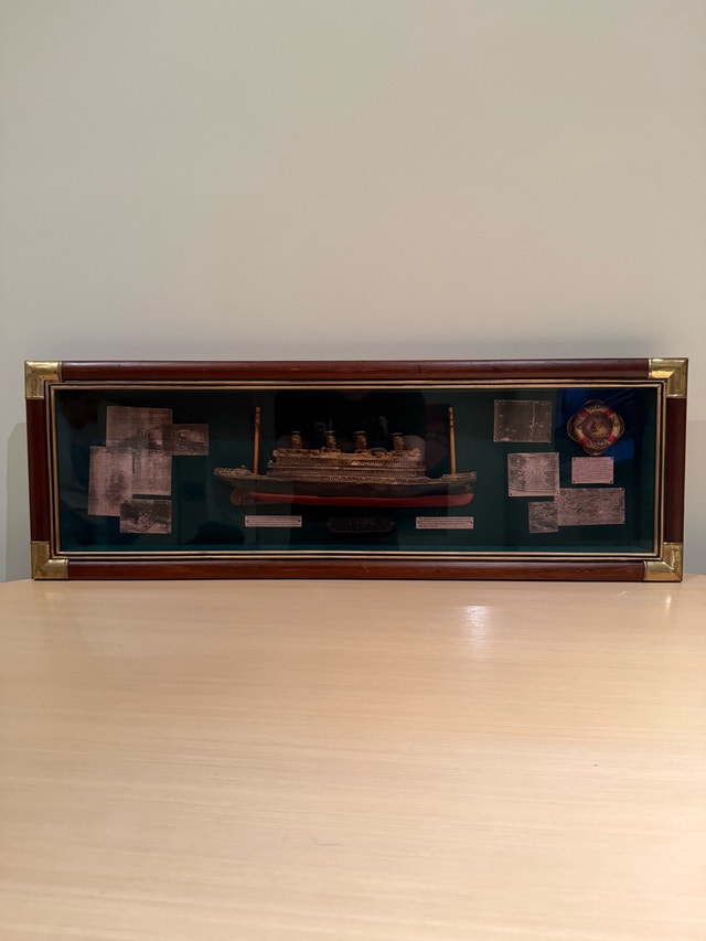 Titanic Framed Ship Model Display Shadow Box