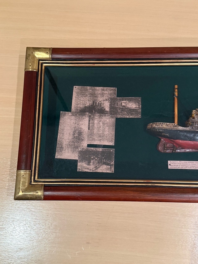 Titanic Framed Ship Model Display Shadow Box - photo 5