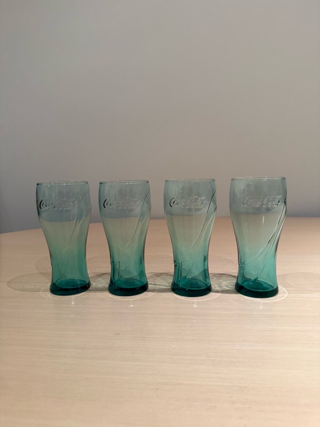 Coca-Cola Glass Tumblers Set Green