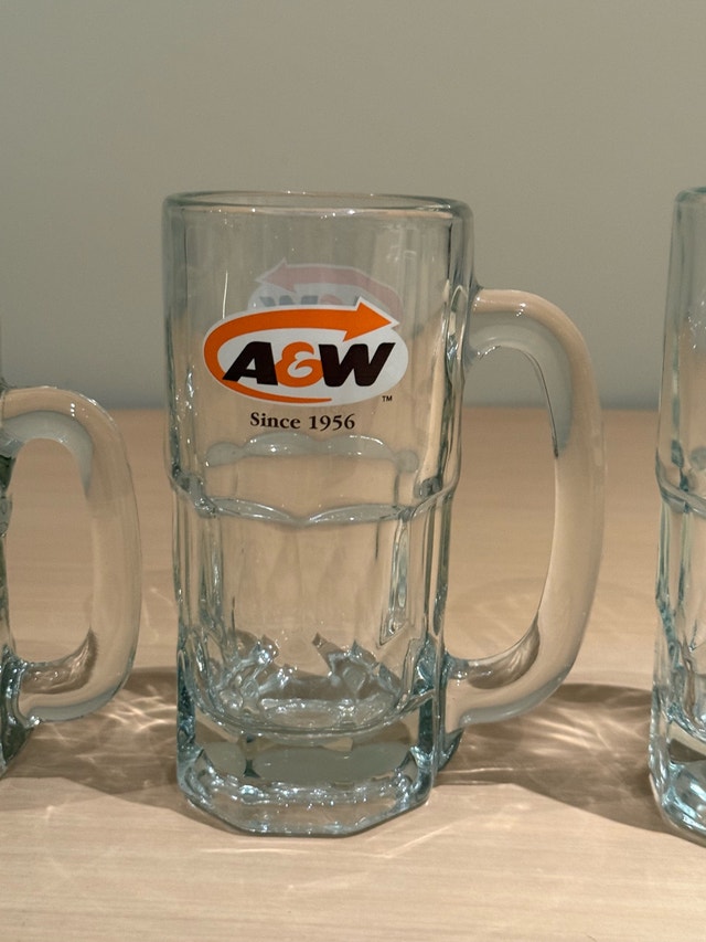 A&W Root Beer Glass Mugs Set 3x - photo 4