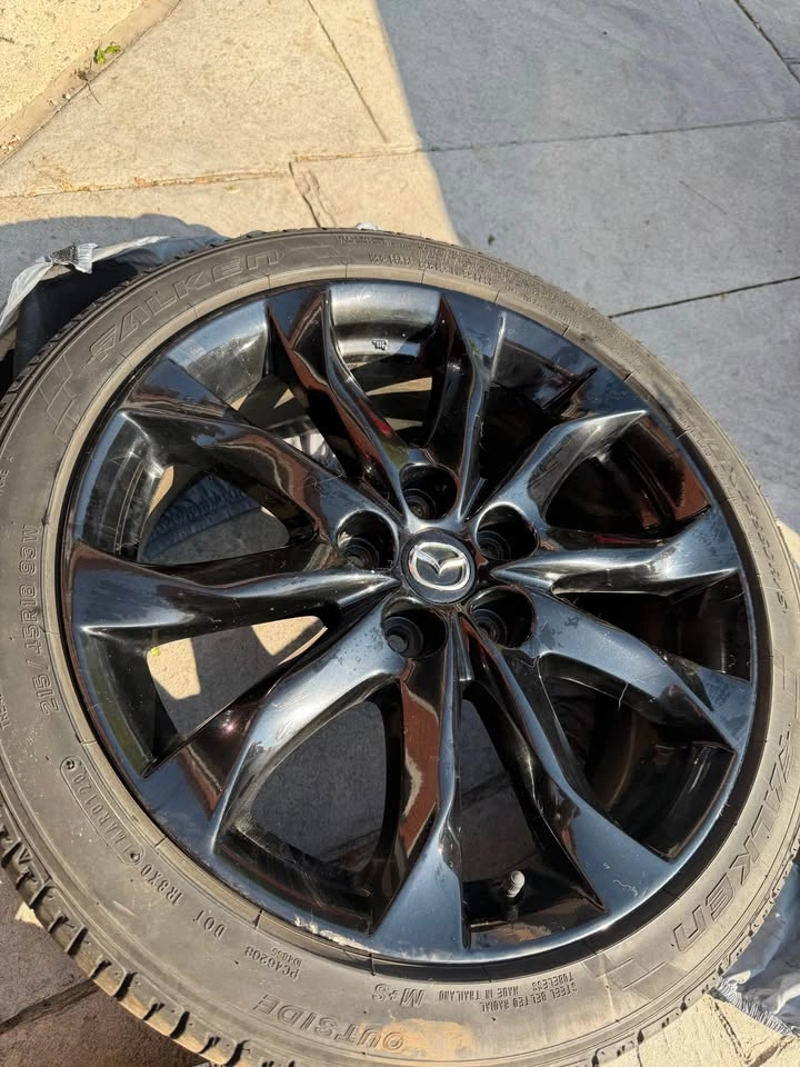 Black Alloy Mazda Tires and Rims OEM 18"