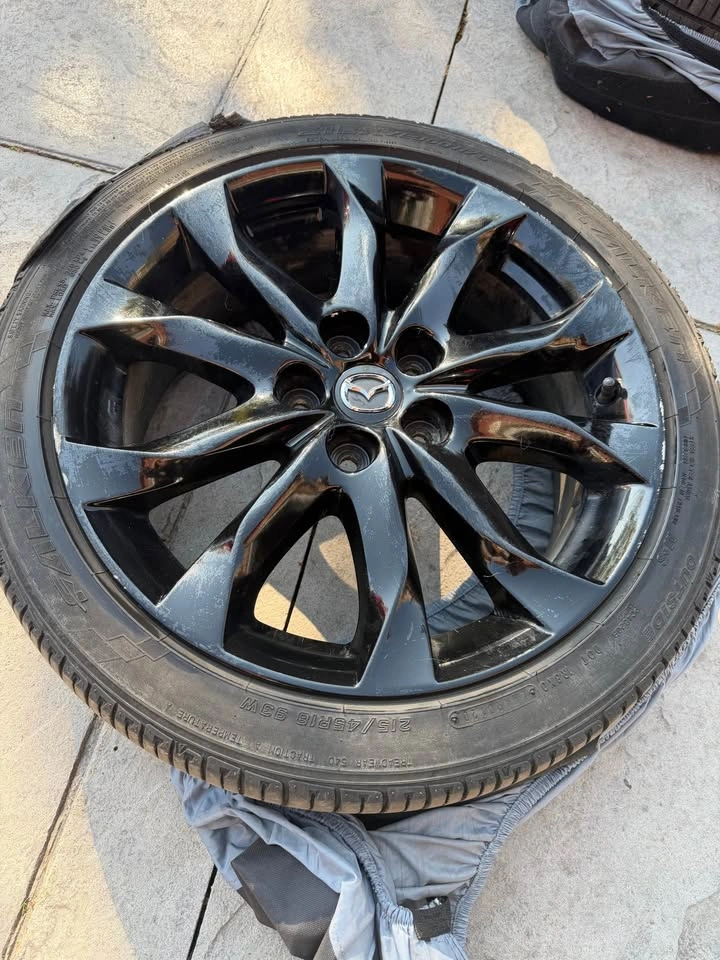 Black Alloy Mazda Tires and Rims OEM 18" - photo 3