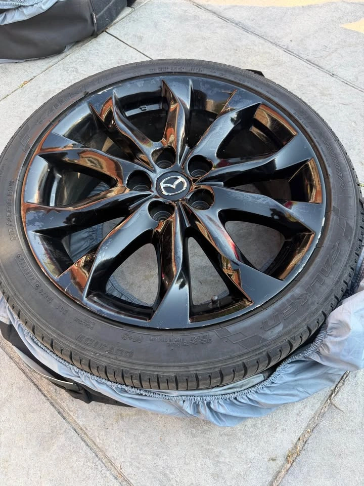 Black Alloy Mazda Tires and Rims OEM 18" - photo 4
