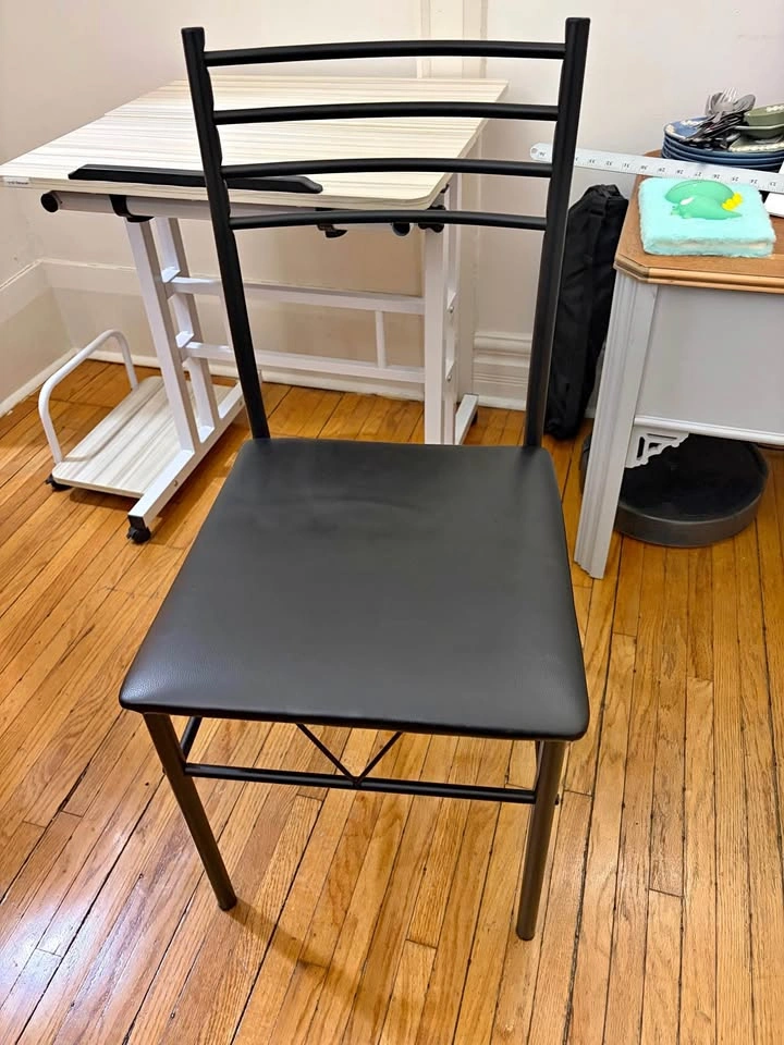 Black leather chair